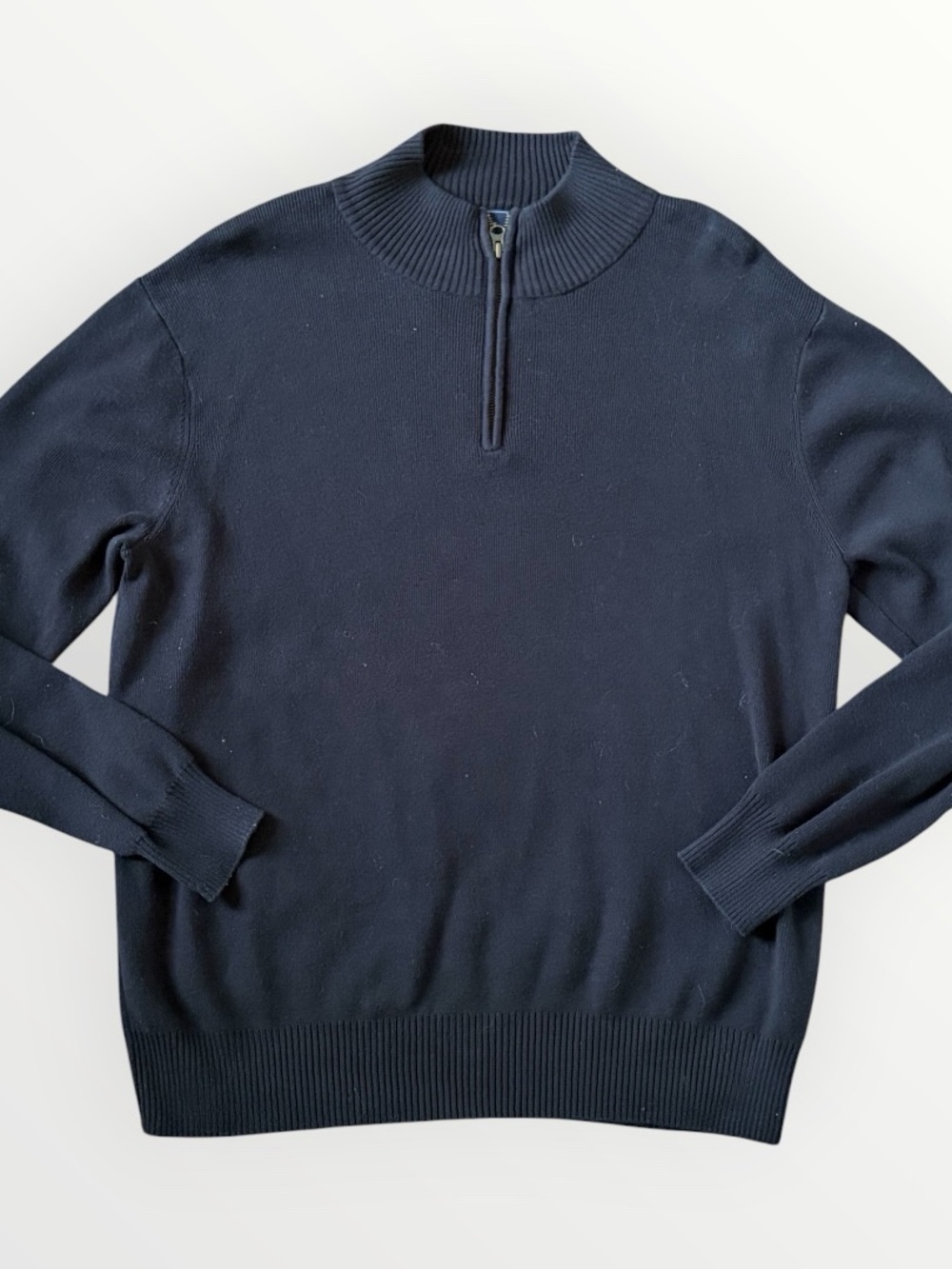 Dockers Men's Black Zip Mock Neck Sweater